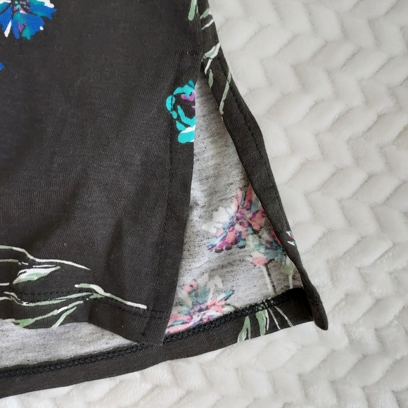 Woman Within Floral Sz 2X Scoop Neck 3/4 Sleeve Cotton Blend NWOT Tunic Blouse - Picture 7 of 11